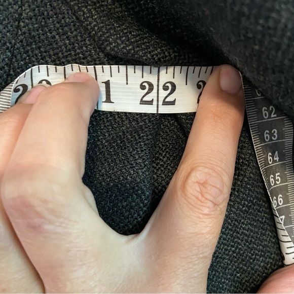 Classic Men's Blazer in Dark Gray pure virgin wool. - Picture 11 of 12